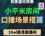 小平米口播画面场景搭建:10m高清直播间,背景虚化效果!-小鸿资源库