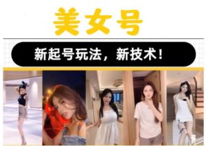 2023抖音快手短视频美女号课程制作玩法教程，美女号搬运新起号玩法，新技术（素材+教程）-小鸿资源库
