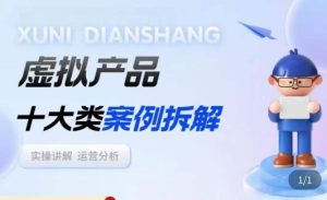 虚拟产品项目拆解课，十大类案例拆解分析运营玩法-小鸿资源库