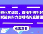 直播孵化实训营，直播手把手起号，赋能有实力想赚钱的直播团队-小鸿资源库