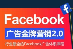 Facebook广告营销体系化教程,Facebook广告金牌营销2.0,行业最全的Facebook广告体系课程-小鸿资源库