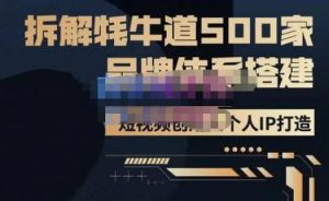 牛牛·500家餐饮品牌搭建&短视频深度解析,拆解牦牛道500家品牌体系搭建-小鸿资源库