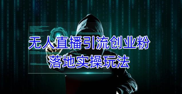 外面收费3980的无人直播引流创业粉落地实操玩法,单日引100+精准创业粉-小鸿资源库