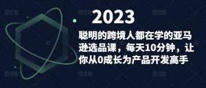 聪明的跨境人都在学的亚马逊选品课，每天10分钟，让你从0成长为产品开发高手-小鸿资源库