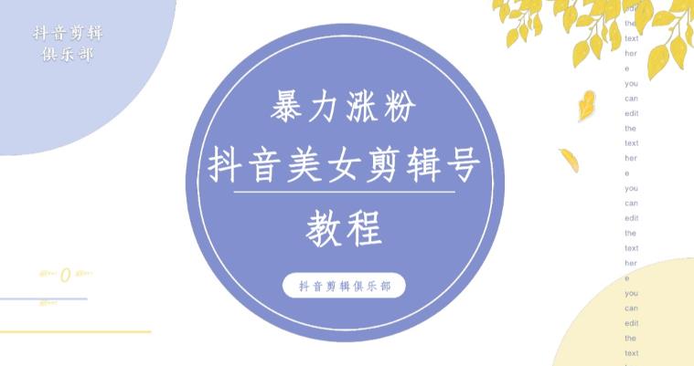 抖音快手暴力涨粉美女混剪视频教程,百分百过原创图片教程!附带违规申诉方法-小鸿资源库