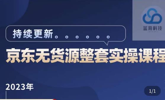 蓝七·2023京东店群整套实操视频教程,京东无货源整套操作流程大总结,减少信息差,有效做店发展-小鸿资源库