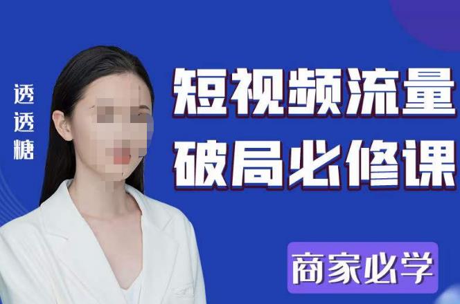 2023最新透糖短视频流量破局必修课——商家必学-小鸿资源库