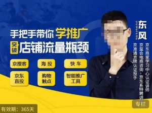 手把手带你学京东推广，突破店铺流量瓶颈，京搜客海投快车购物触点京东直投智能推广工具等-小鸿资源库