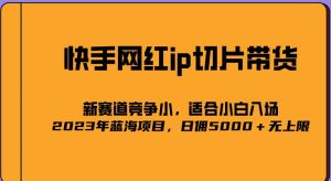2023爆火的快手网红IP切片，号称日佣5000＋的蓝海项目，二驴的独家授权-小鸿资源库