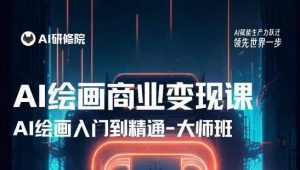 AI绘画商业研修班训练营,从入门到精通,熟练使用AI工具到将AI绘画技术应用到各类商业场景的变现课-小鸿资源库