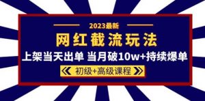 2023网红·同款截流玩法【初级+高级课程】上架当天出单当月破10w+持续爆单-小鸿资源库