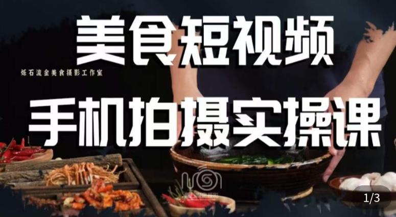 烁石·美食视频手机拍摄实操课，​美食摄影理论、手机拍摄相关设置、剪辑调色、布光原理等内容-小鸿资源库