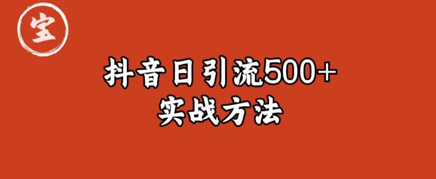 宝哥抖音直播引流私域的6个方法,日引流500+-小鸿资源库