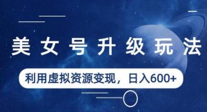 美女号升级玩法，利用虚拟资源变现，日入600+（教程+素材）【揭秘】-小鸿资源库