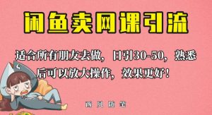 外面这份课卖698，闲鱼卖网课引流创业粉，新手也可日引50+流量【揭秘】-小鸿资源库