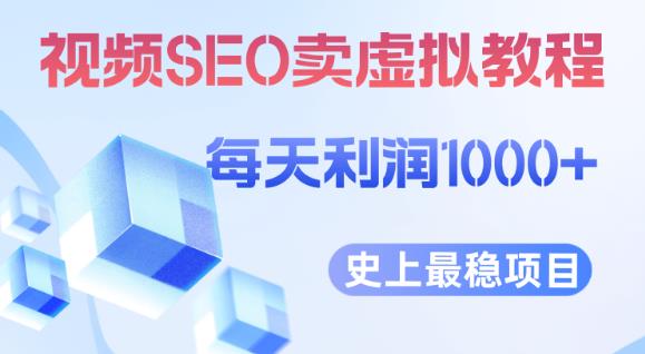 视频SEO出售虚拟产品每天稳定2-5单利润1000+史上最稳定私域变现项目【揭秘】-小鸿资源库