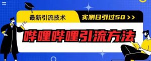 最新引流技术,哔哩哔哩引流方法,实测日引50人【揭秘】-小鸿资源库