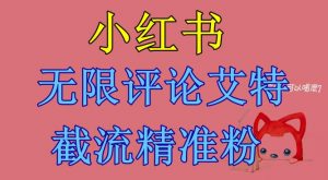 小红书无限评论艾特截流精准粉（软件+教程）-小鸿资源库