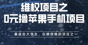 维权项目之0元撸苹果手机项目，最适合大学生、白嫖党做的项目之一【揭秘】-小鸿资源库