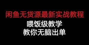 闲鱼无货源最新实战教程，喂饭级教学，教你无脑出单【揭秘】-小鸿资源库