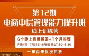 陈少珊·电商中层管理能力提升班,学习对象-电商公司各个岗位的主管,20人人以内的电商公司老板-小鸿资源库