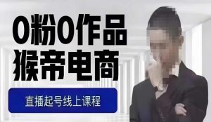 猴帝最新1600线上课，0粉起号实操教学，自然流量天花板，7-8月9节，20+小时-小鸿资源库