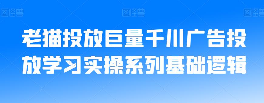 老猫投放巨量千川广告投放学习实操系列基础逻辑-小鸿资源库