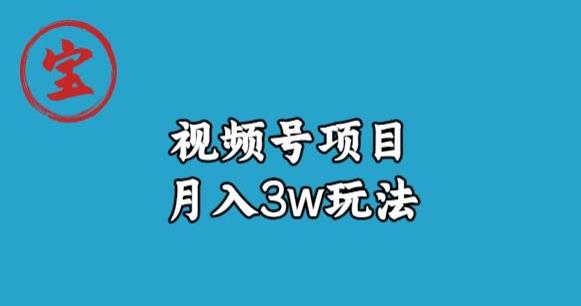 宝哥视频号无货源带货视频月入3w,详细复盘拆解-小鸿资源库