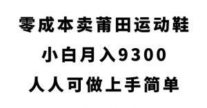 零成本卖莆田运动鞋，小白月入9300，人人可做上手简单【揭秘】-小鸿资源库