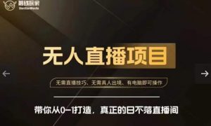 前线玩家快手无人直播带货课，带你从0-1打造，真正的日不落直播间-小鸿资源库