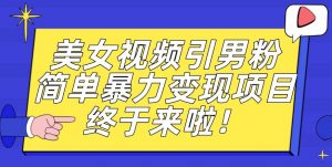 价值3980的男粉暴力引流变现项目，一部手机简单操作，新手小白轻松上手，每日收益500+【揭秘】-小鸿资源库