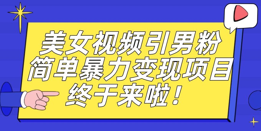 价值3980的男粉暴力引流变现项目,一部手机简单操作,新手小白轻松上手,每日收益500+【揭秘】-小鸿资源库
