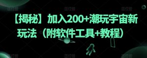 【揭秘】加入200+潮玩宇宙新玩法(附软件工具+教程)-小鸿资源库