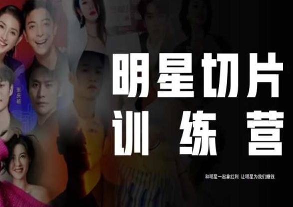 王子·明星切片线上训练营(2023),和明星一起拿红利,让明星为我们赚钱-小鸿资源库
