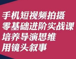 手机短视频拍摄零基础进阶实战课，培养导演思维用镜头叙事唐先生-小鸿资源库