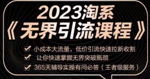 2023淘系无界引流实操课程，​小成本大流量，低价引流快速拉新收割，让你快速掌握无界突破瓶颈-小鸿资源库