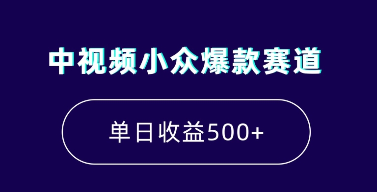 中视频小众爆款赛道，7天涨粉5万+，小白也能无脑操作，轻松月入上万【揭秘】-小鸿资源库