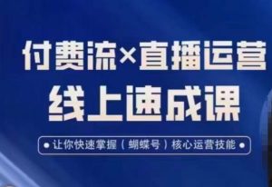 视频号付费流实操课程，付费流✖️直播运营速成课，让你快速掌握视频号核心运营技能-小鸿资源库