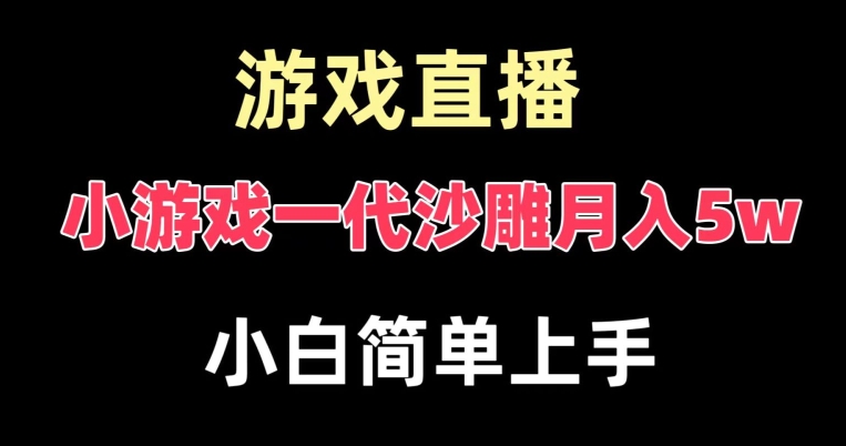 玩小游戏一代沙雕月入5w，爆裂变现，快速拿结果，高级保姆式教学【揭秘】-小鸿资源库