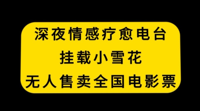 深夜情感疗愈电台,挂载小雪花,无人售卖全国电影票【揭秘】-小鸿资源库