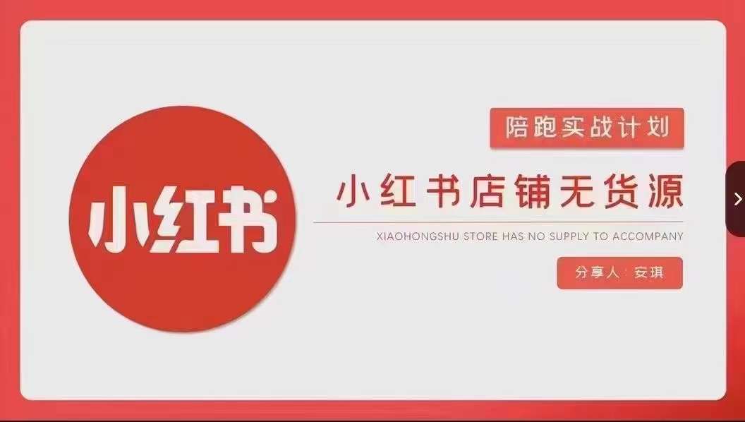 安琪-小红书店铺无货源实战，开店到售后全流程操作-小鸿资源库