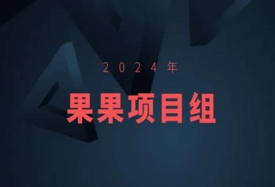 2024年果果项目组项目合集-果果最新项目-小鸿资源库