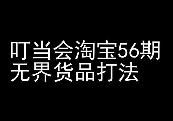 叮当会淘宝56期:无界货品打法-淘宝开店教程-小鸿资源库