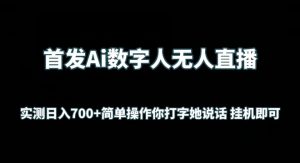首发Ai数字人无人直播，实测日入700+无脑操作 你打字她说话挂机即可【揭秘】-小鸿资源库