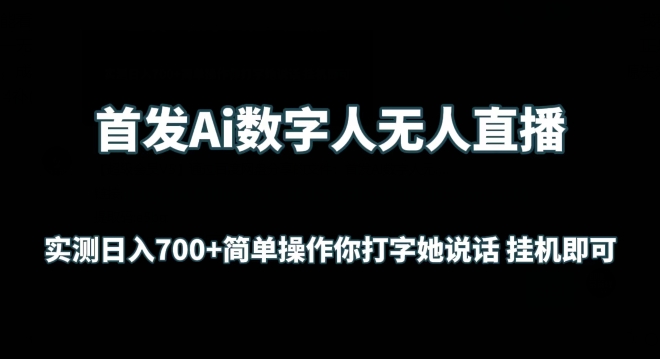 首发Ai数字人无人直播，实测日入700+无脑操作 你打字她说话挂机即可【揭秘】-小鸿资源库