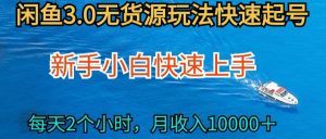 2024最新闲鱼无货源玩法，从0开始小白快手上手，每天2小时月收入过万【揭秘】-小鸿资源库