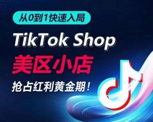 从0到1快速入局TikTok美区小店，快速抢占流量黄金期，开启日出千单之旅-小鸿资源库