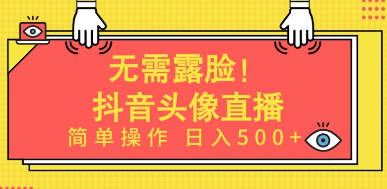 无需露脸，Ai头像直播项目，简单操作日入500+【揭秘】-小鸿资源库