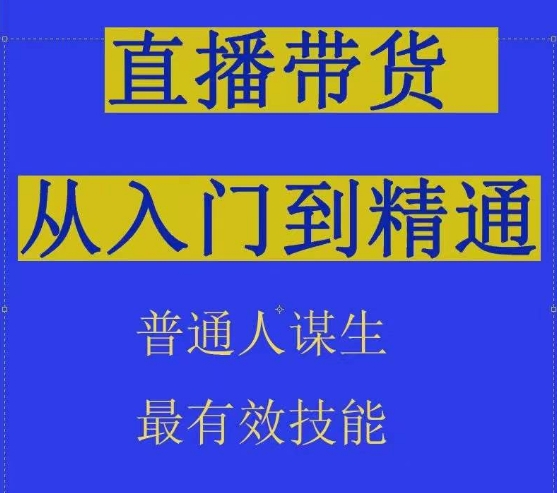 2024抖音直播带货直播间拆解抖运营从入门到精通，普通人谋生最有效技能-小鸿资源库