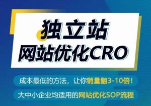 独立站网站优化CRO,成本最低的方法,让你销量翻3-10倍-小鸿资源库